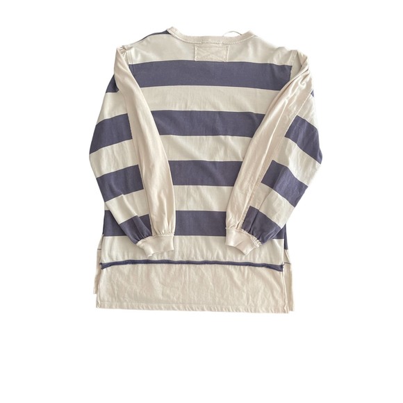 Free People Stripe Oversize Shirt in Quarry Combo - Picture 3 of 3